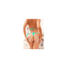 Bikini Turquoise Vinyle avec Chaînettes 